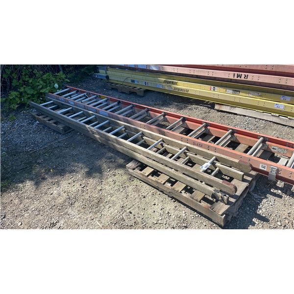 2 WOODEN 11" RETRO STYLE WORKMANS LADDERS *MUST TAKE BOTH*