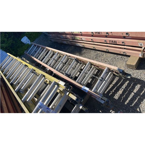 ALLRIGHT 20' ORANGE CARBON FIBER INDUSTRIAL TELECOMMUNICATIONS EXTENSION LADDER