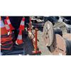 Image 2 : PALLET OF ASSORTED MANHOLE SAFETY RAILINGS, & ORANGE CABLE REEL STAND