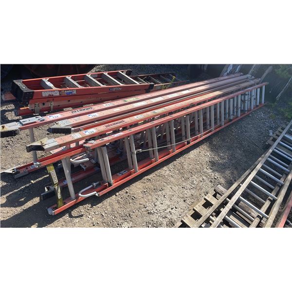 ALLRIGHT 28' ORANGE CARBON FIBER INDUSTRIAL TELECOMMUNICATIONS HOOKING EXTENSION LADDER