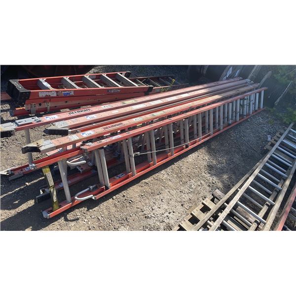 ALLRIGHT 28' ORANGE CARBON FIBER INDUSTRIAL TELECOMMUNICATIONS HOOKING EXTENSION LADDER