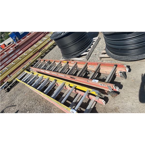 2 ORANGE 20' INDUSTRIAL TELECOMMUNICATIONS EXTENSION LADDERS