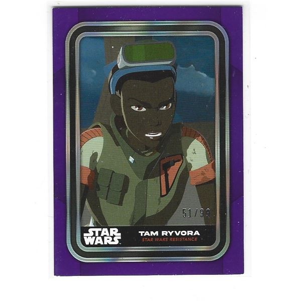2023 Star Wars Flagship card #24 Tam Ryvora Purple #d 51/99