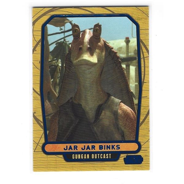 2012 Topps Star Wars Galactic Files card #13 Jar Jar Binks Blue #d 183/350