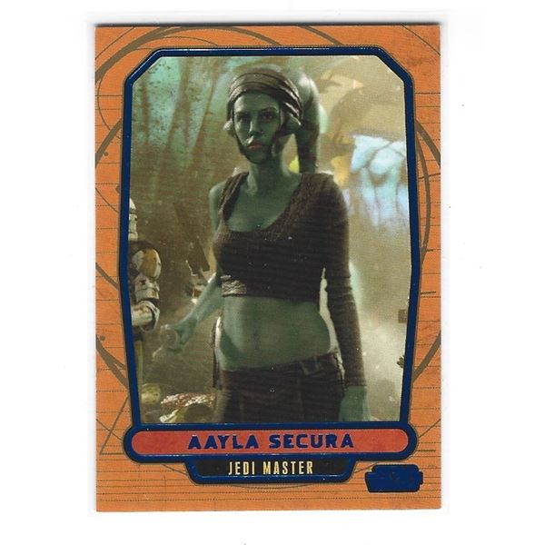 2012 Topps Star Wars Galactic Files card #81 Aayla Secura Blue #d 036/350