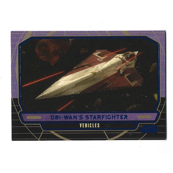 2012 Topps Star Wars Galactic Files card #252 Obi-Wan's Starfighter Blue #d 187/350