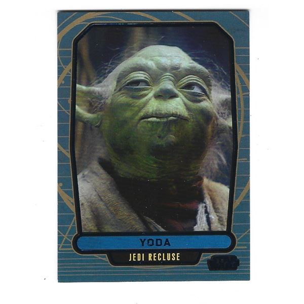 2013 Topps Star Wars Galactic Files card #490 Yoda Blue #d 214/350
