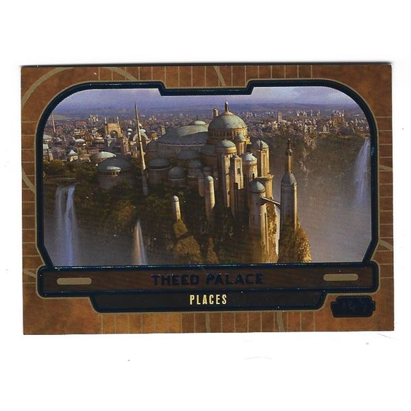 2013 Topps Star Wars Galactic Files card #638 Theed Palace Blue #d 061/350