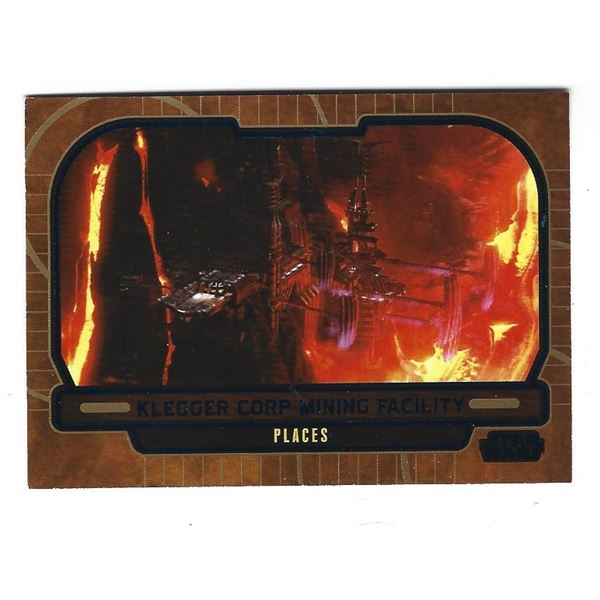 2013 Topps Star Wars Galactic Files #650 Klegger Corp Mining Facility Blue #d 312/350