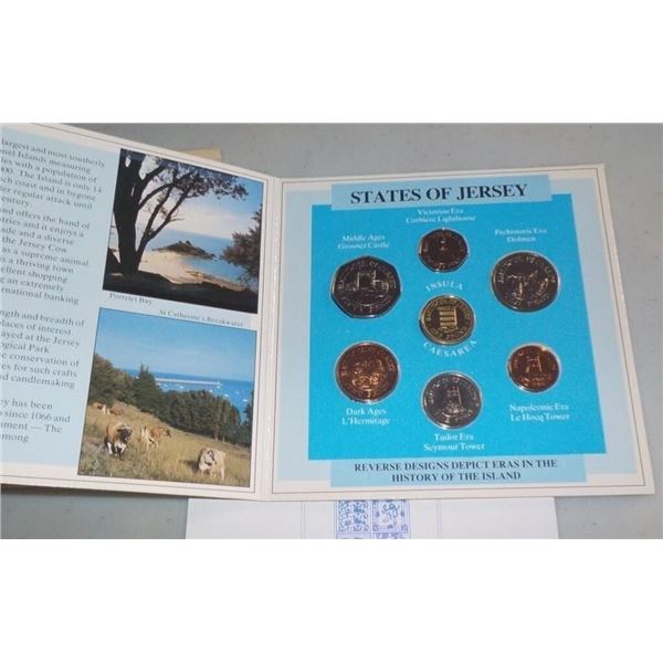 1987 Royal Mint States of Jersey Brilliant Uncirculated 7 coin Set