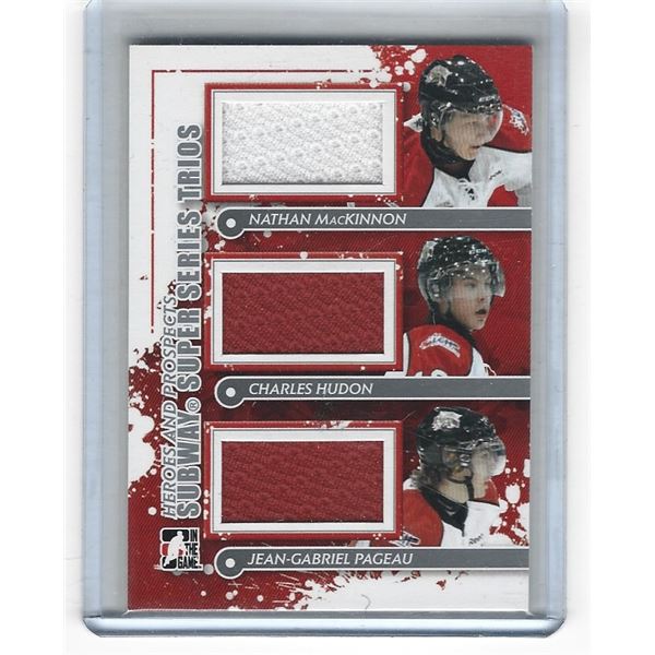 Nathan Mackinnon Charles Hudon J-G Pageau H&P Subway Series Trios Triple Jersey 1 of 70