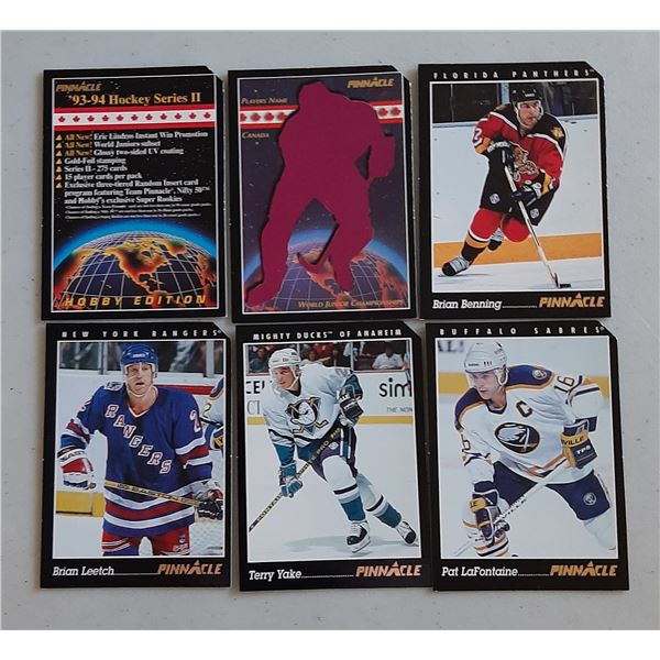 1993-94 Pinnacle NHL Hockey Series Two Promos 6 card set / lot