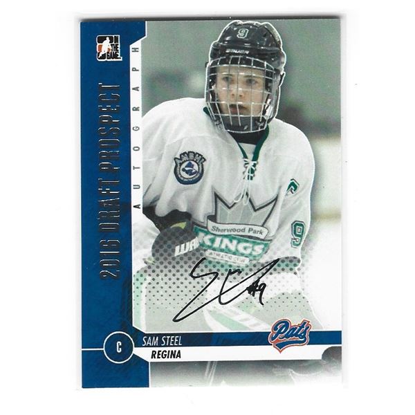 Sam Steel 2013 ITG Draft Prospects Autograph card A-SS2 Silver Version