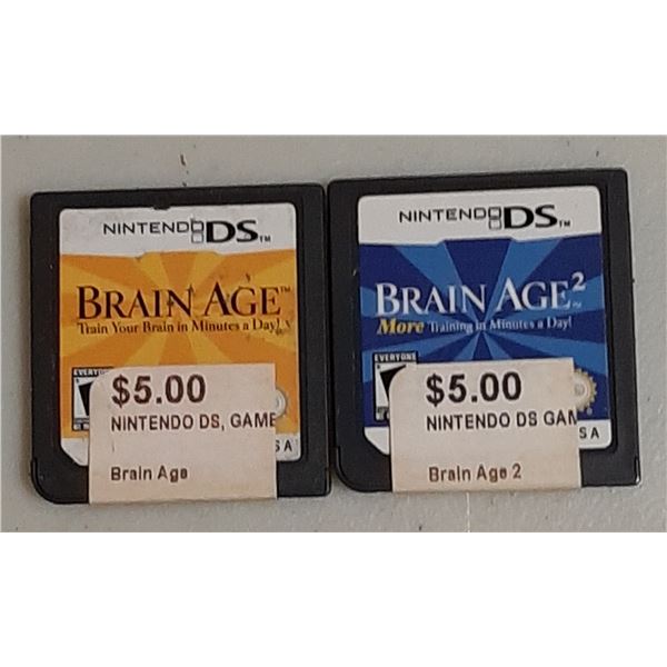 Brain Age & Brain Age 2 Nintendo DS Games