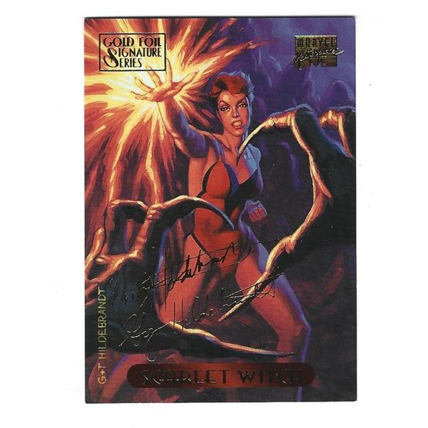 1994 Marvel Masterpieces Gold Foil Signature Series #105 Scarlet Witch