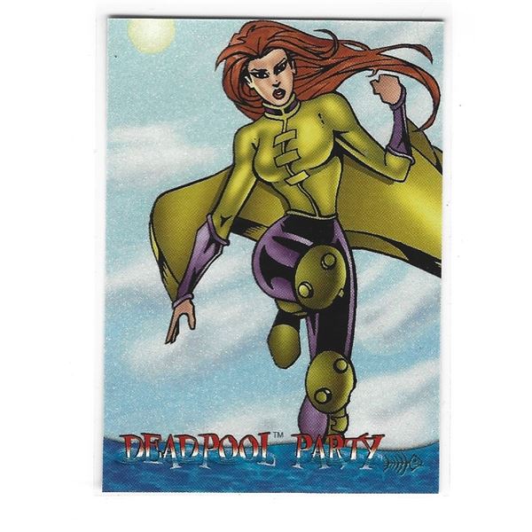 1997 Fleer SkyBox X-Men Timelines Deadpool Party card 2 of 9 Siryn