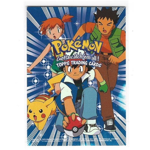 1999 Topps Pokémon Movie Animation Edition Checklist card - 1st Print