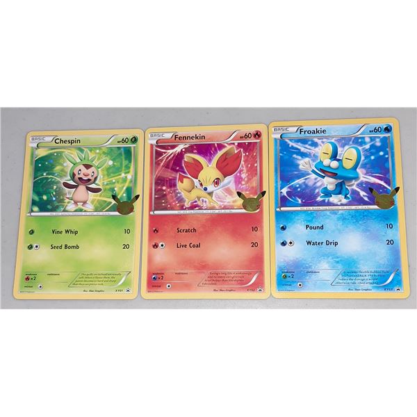 Lot of 3 Pokemon Celebrations 25th Anniversary Jumbo Promos XY01, XY02, XY03
