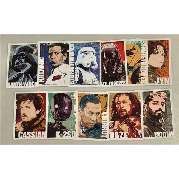 Star Wars Rogue One Character Icon inserts 11 card Set