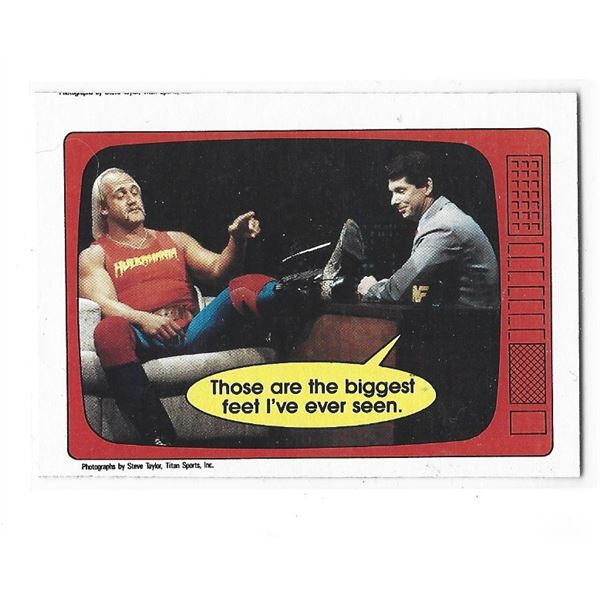 1985 O-Pee-Chee WWF Series 1 card #56 Hulk Hogan The Superstars Speak