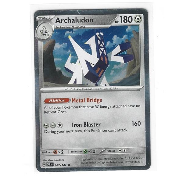 Pokemon Archaludon Holo Rare 107/142
