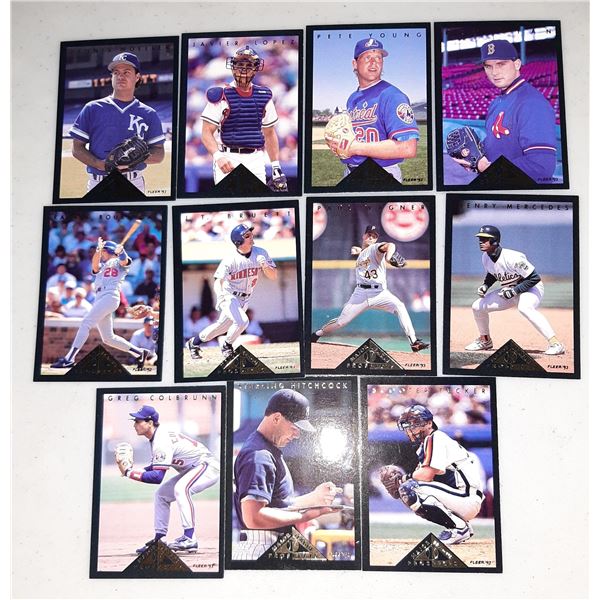 Lot of 11 1993 Fleer Baseball Major League Prospects Insert cards