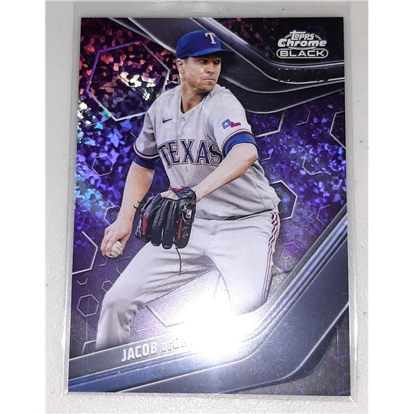 Jacob Degrom 2023 Topps Chrome Black card #56 Purple #d 126/150