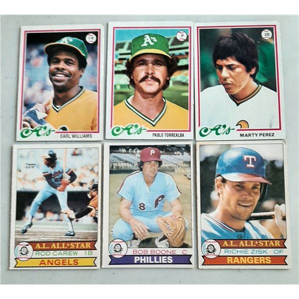 Lot of 6 1970's Topps O-Pee-Chee Baseball cards