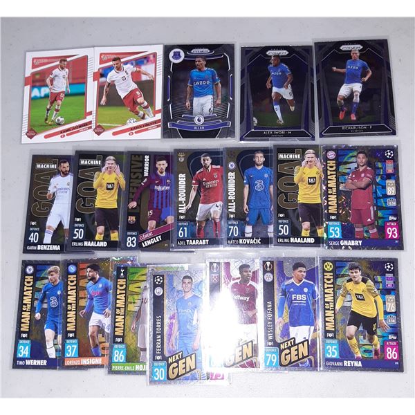 Lot of 20 Assorted Soccer cards from 2020-21 & 2021-22