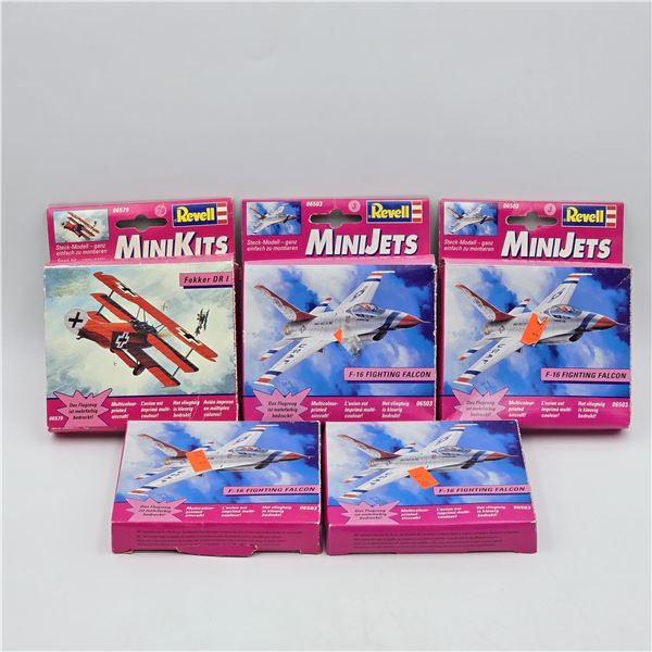 Lot of 5 Revell Mini Jet Model Kits