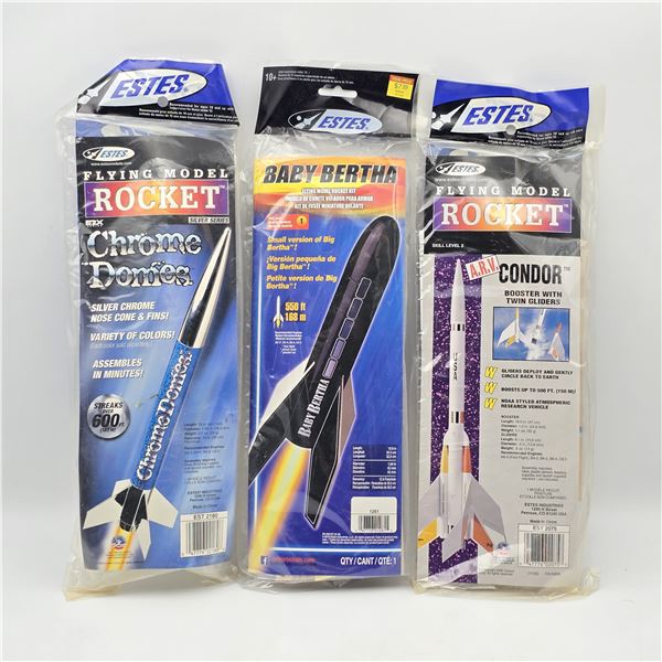 Estes Model Rocket Kit Lot of 3