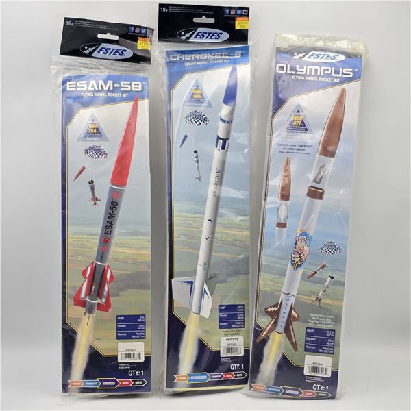 Estes Model Rocket Kit Lot of 3