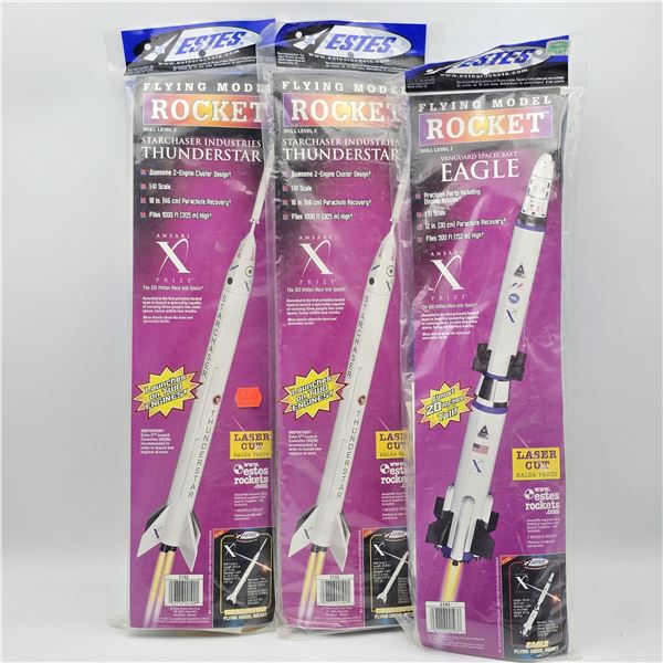 Estes Model Rocket Kit Lot of 3