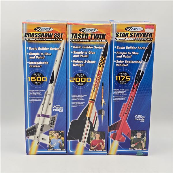 Estes Model Rocket Kit Lot of 3