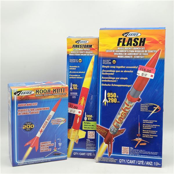 Estes Model Rocket Model Kit Lot of 3