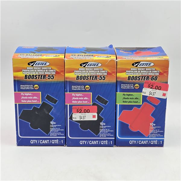 Estes Model Rocket Booster Lot of 3