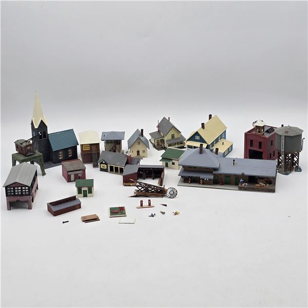 Lot of 23 Model Village Buildings