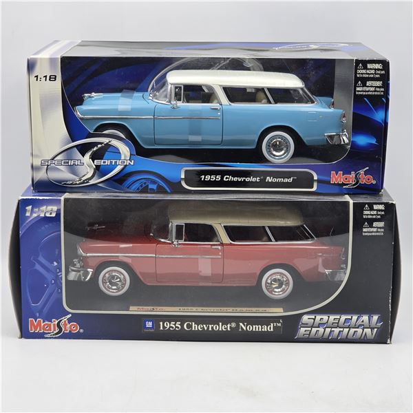 Pair of 1:18 Scale Maisto Diecast Models