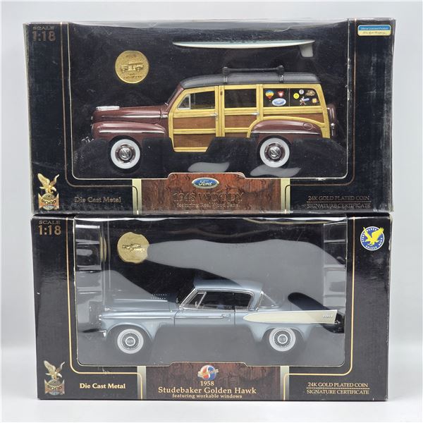Pair of Road Signature Die Cast Models