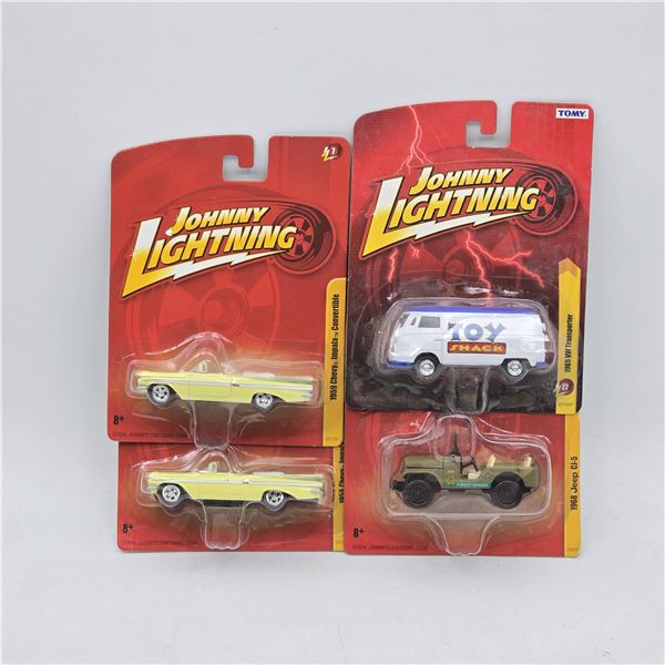 Lot of 4 Johnny Lighting Die Cast Car Models
