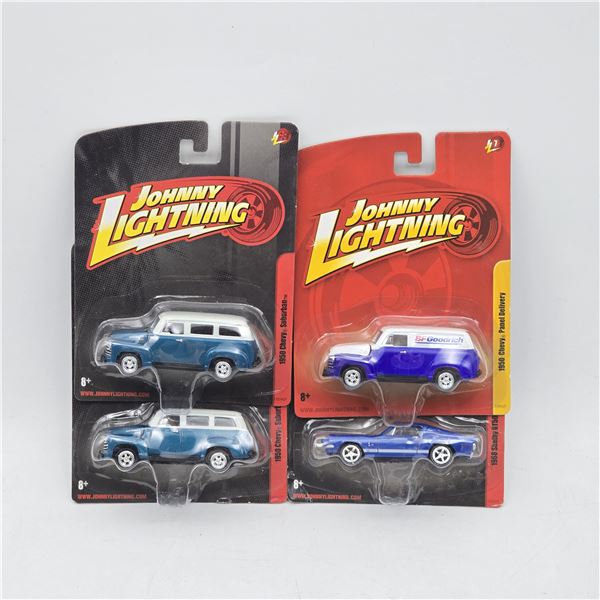 Lot of 4 Johnny Lighting Die Cast Car Models