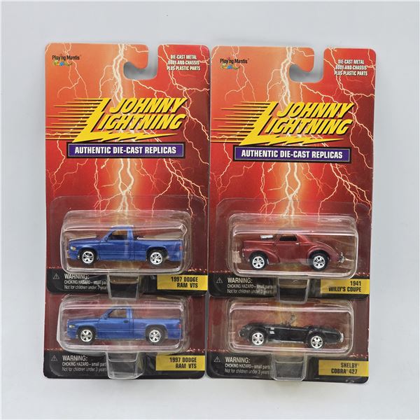 Lot of 4 Johnny Lighting Die Cast Car Models