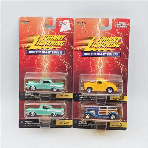 Lot of 4 Johnny Lighting Die Cast Car Models