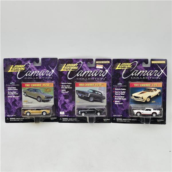 Lot of 3 Johnny Lightning Camaro Car Models