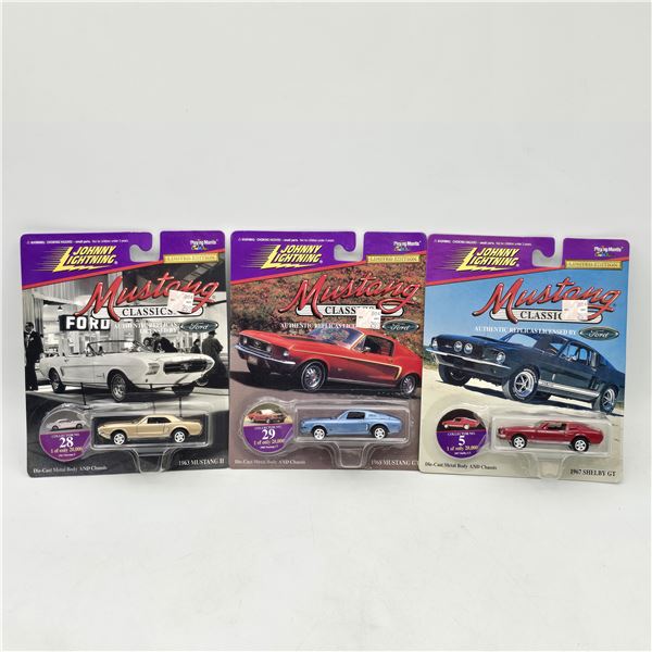 Lot of 3 Johnny Lightning Mustang Car Models