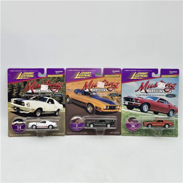 Lot of 3 Johnny Lightning Mustang Car Models