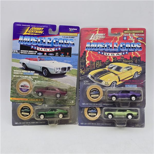 Lot of 4 Johnny Lightning Muscle Cars USA Models