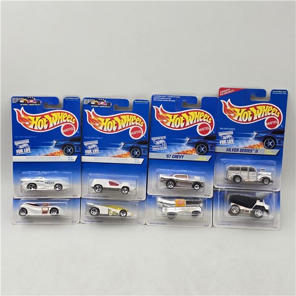Hot Wheels White Ice & Silver Lot of 8