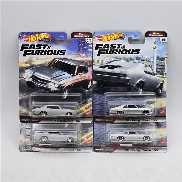 Lot of 4 Hot Wheels Fast & Furious Premiums