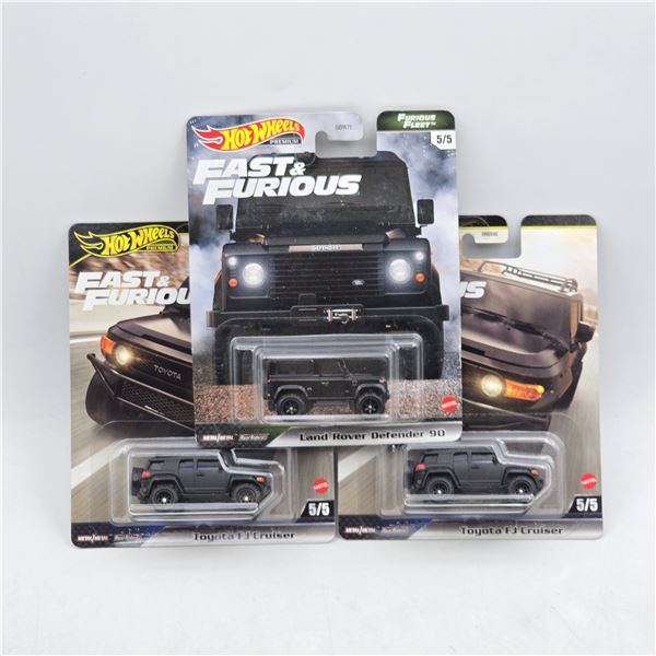 Lot of 3 Hot Wheels Fast & Furious Premiums